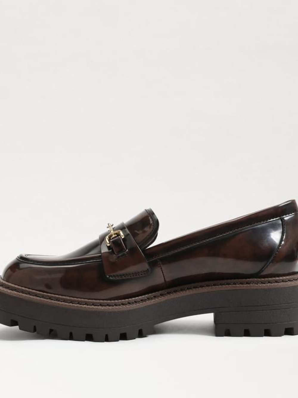Sam Edelman Chunky Lug Sole Penny Loafers in Dark Brown size 8 - Picture 3 of 8